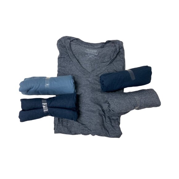 Gildan Bundle of 5 V-Neck Short Sleeve T-Shirt 100% Cotton Unisex Casual Basic - Picture 1 of 3